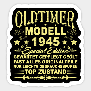 OLDTIMER MODELL BAUJAHR 1945 Sticker